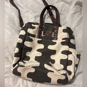 Maika Brown and Cream Polka Dot Bag